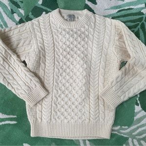 LL Bean Fisherman’s Sweater - men’s S
